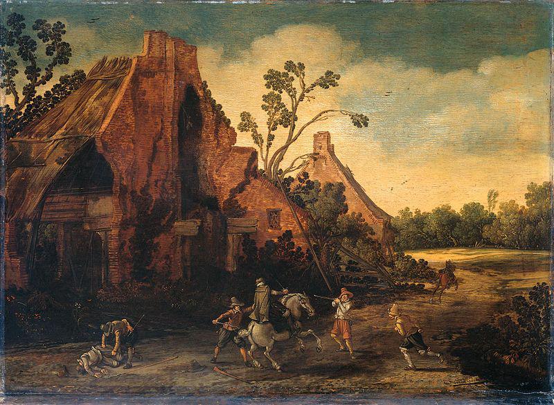 Esaias Van de Velde The robbery. Spain oil painting art